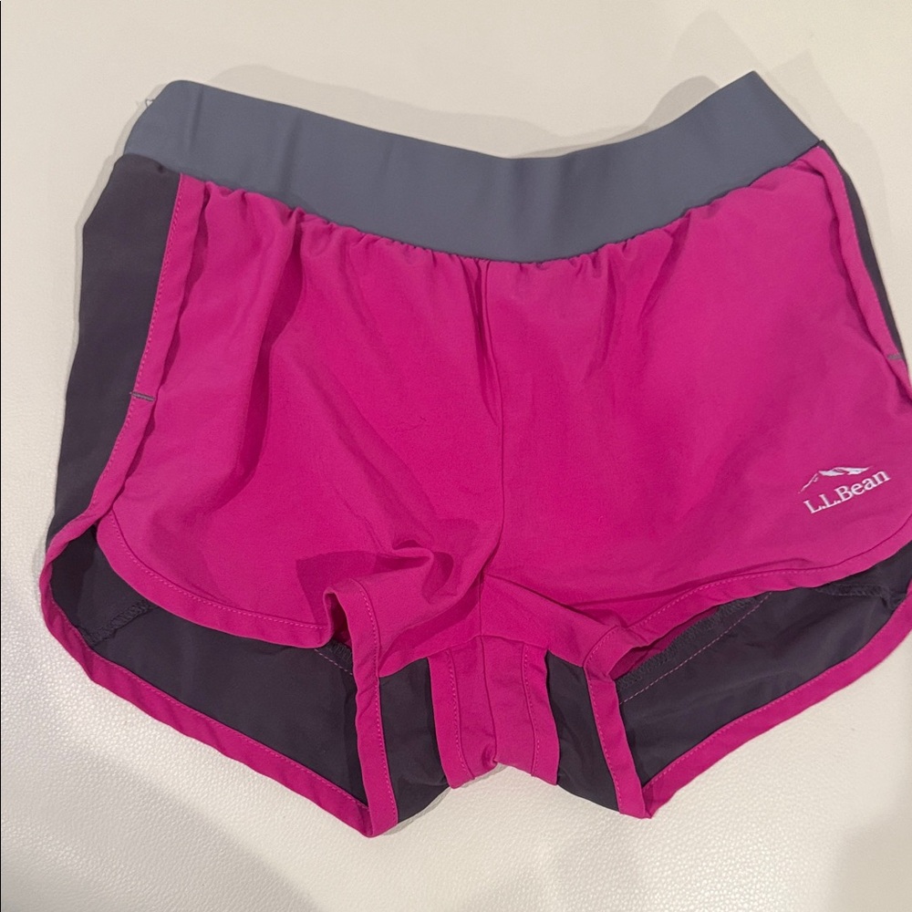 L.L. Bean girls Pink Running Shorts